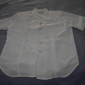 Women Button Down Shirt Blouse  Short Sleeve